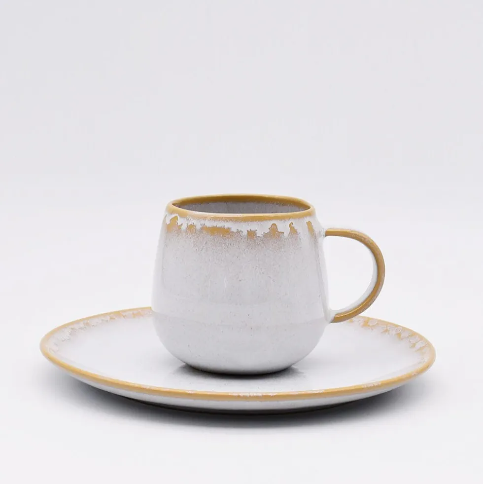 Assiette en grès "Amazonia" Blanche - 21cm