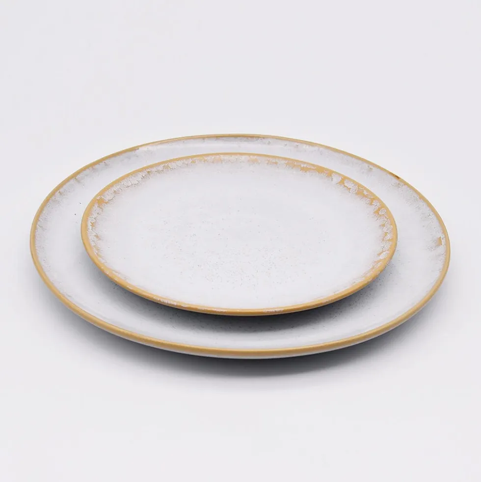 Assiette en grès "Amazonia" Blanche - 21cm