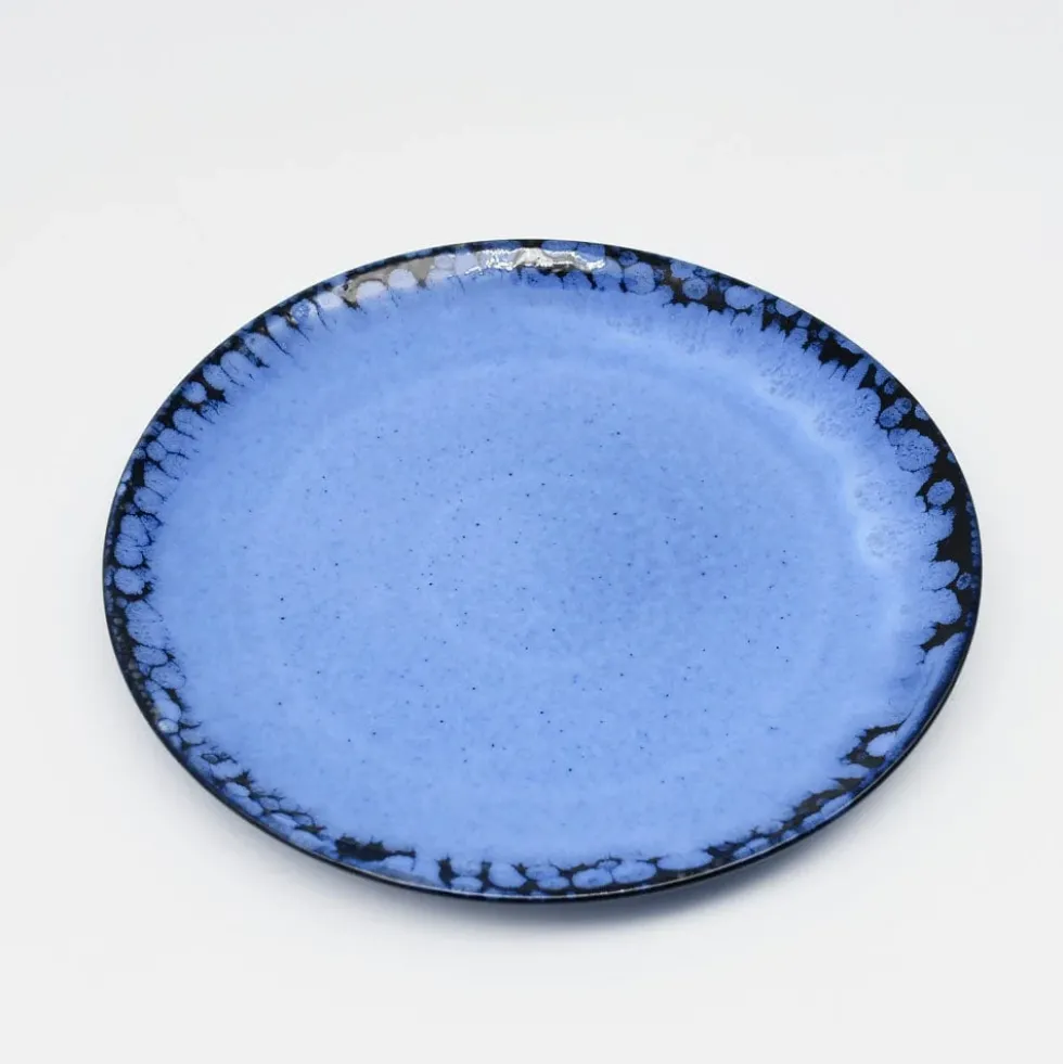 Assiette en grès "Amazonia" Bleue - 21cm