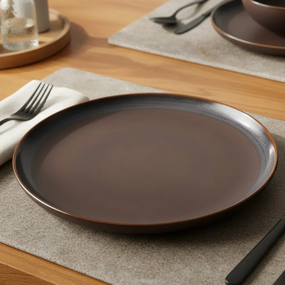 Assiette en grès "Café" - 29cm