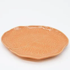 Assiette en grès en forme de chou 23cm - Orange