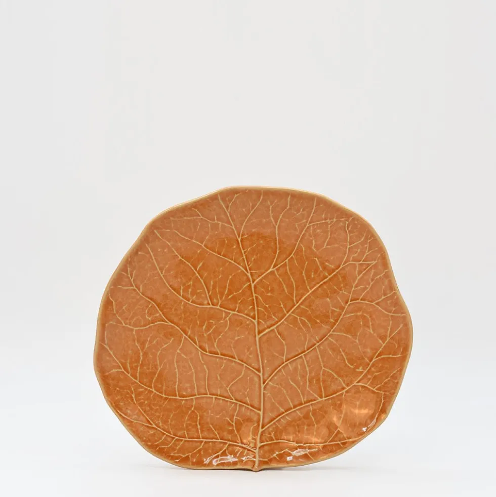 Assiette en grès en forme de chou 23cm - Orange