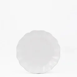 Assiette en grès fin "Rosa" 22cm - Blanc