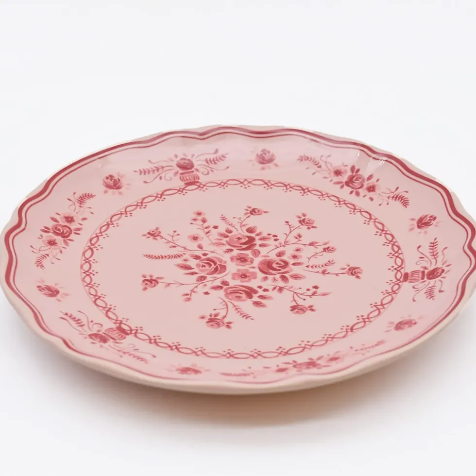 Assiette en grès fin "Vila" 17cm - Rose