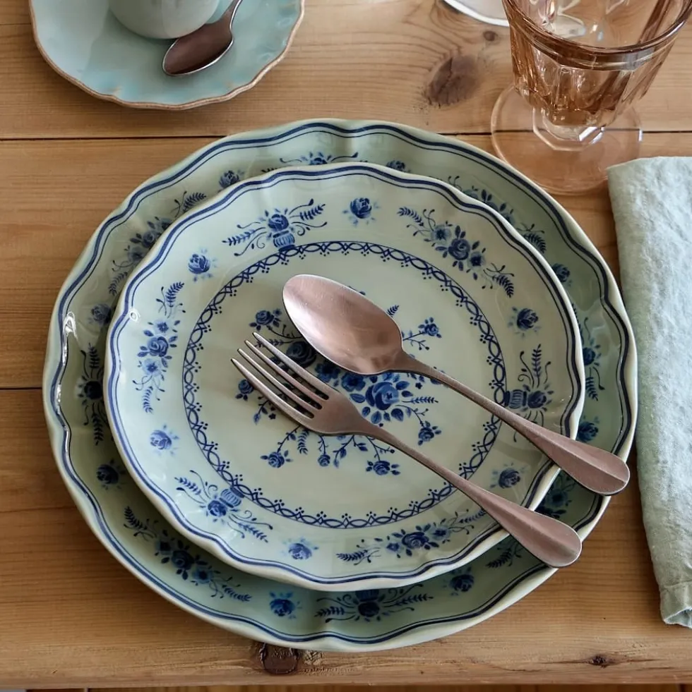Assiette en grès fin "Vila" 21cm - Vert