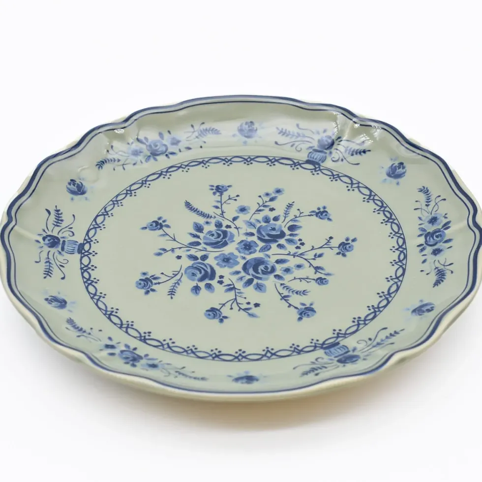 Assiette en grès fin "Vila" 21cm - Vert