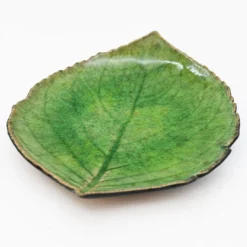 Assiette en grés "Hortensia" - Vert d'eau