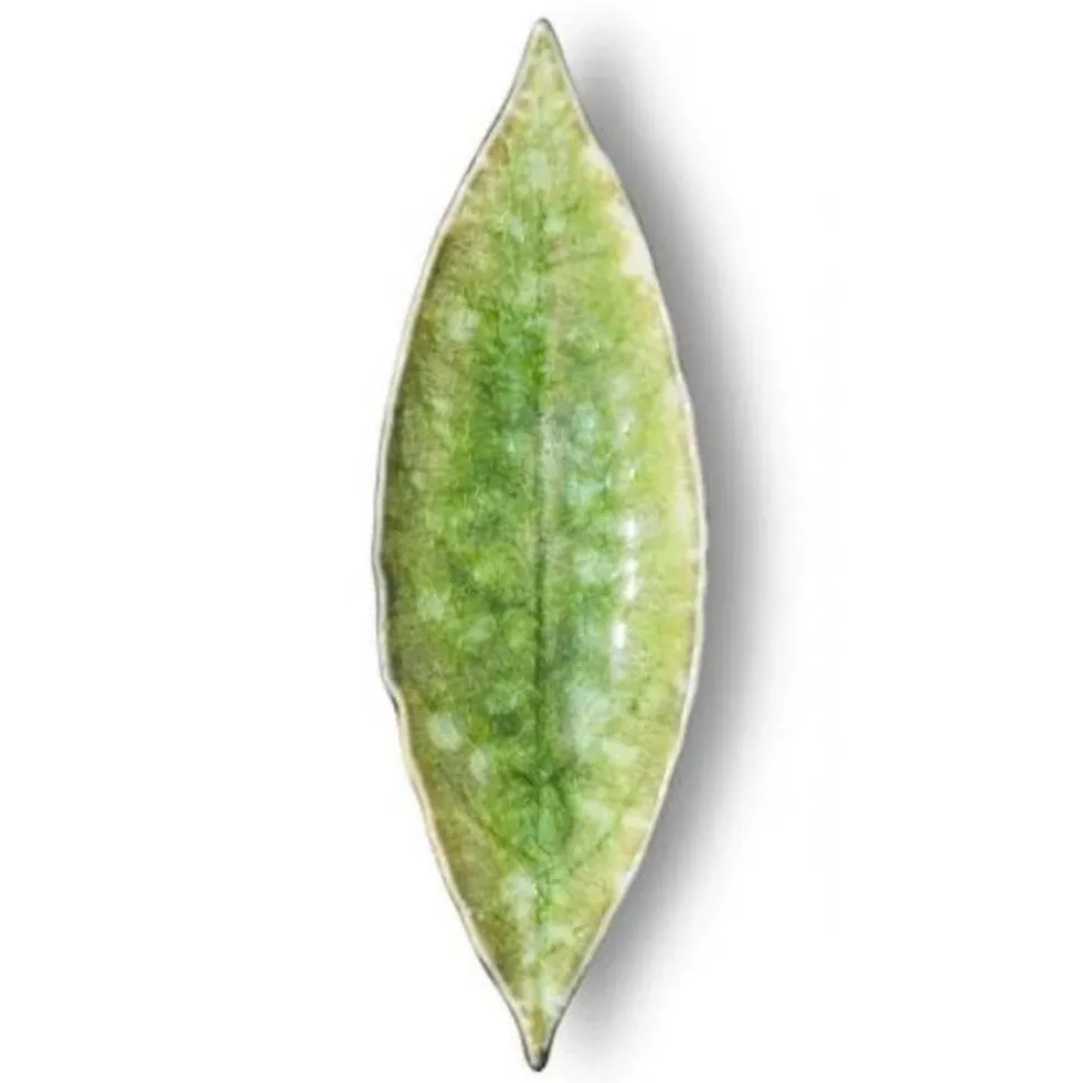 Assiette en grés "Laurier" - Vert d'eau