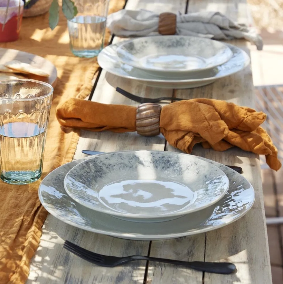 Assiette en grès "Madeira" 21cm - Crème
