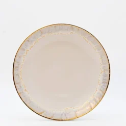 Assiette en grès "Taormina" 27cm - Dorée