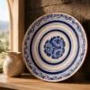 Assiette en terre cuite 28cm - Bleue