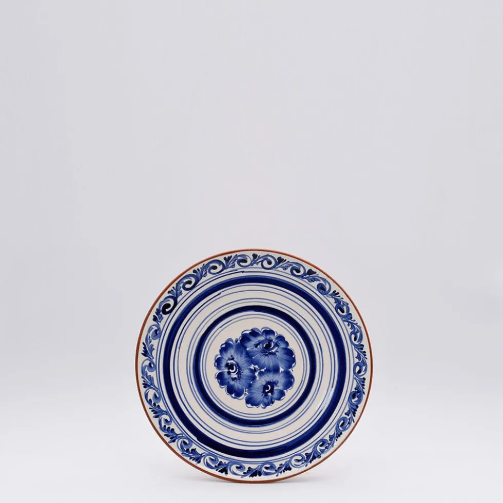 Assiette en terre cuite 15cm - Bleue