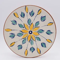 Assiette en terre cuite 28cm - Jaune