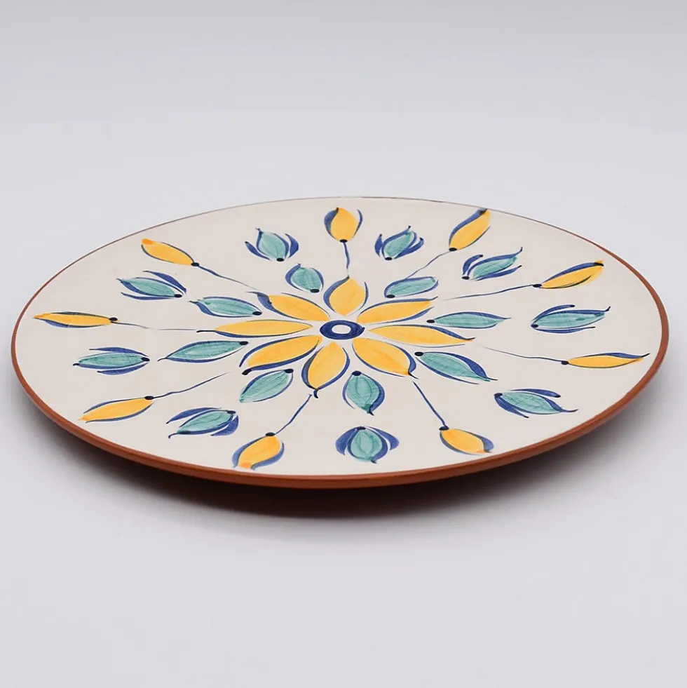 Assiette en terre cuite 23cm - Jaune