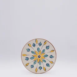 Assiette en terre cuite 15cm - Jaune