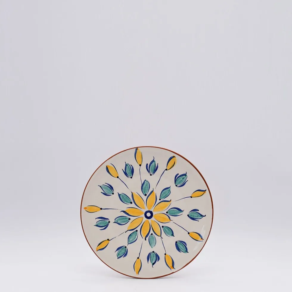 Assiette en terre cuite 15cm - Jaune