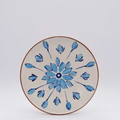 Assiette en terre cuite 23cm - Turquoise