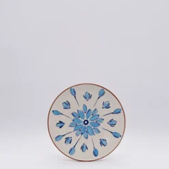 Assiette en terre cuite 15cm - Turquoise