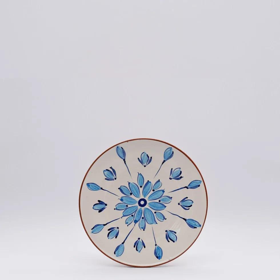Assiette en terre cuite 15cm - Turquoise