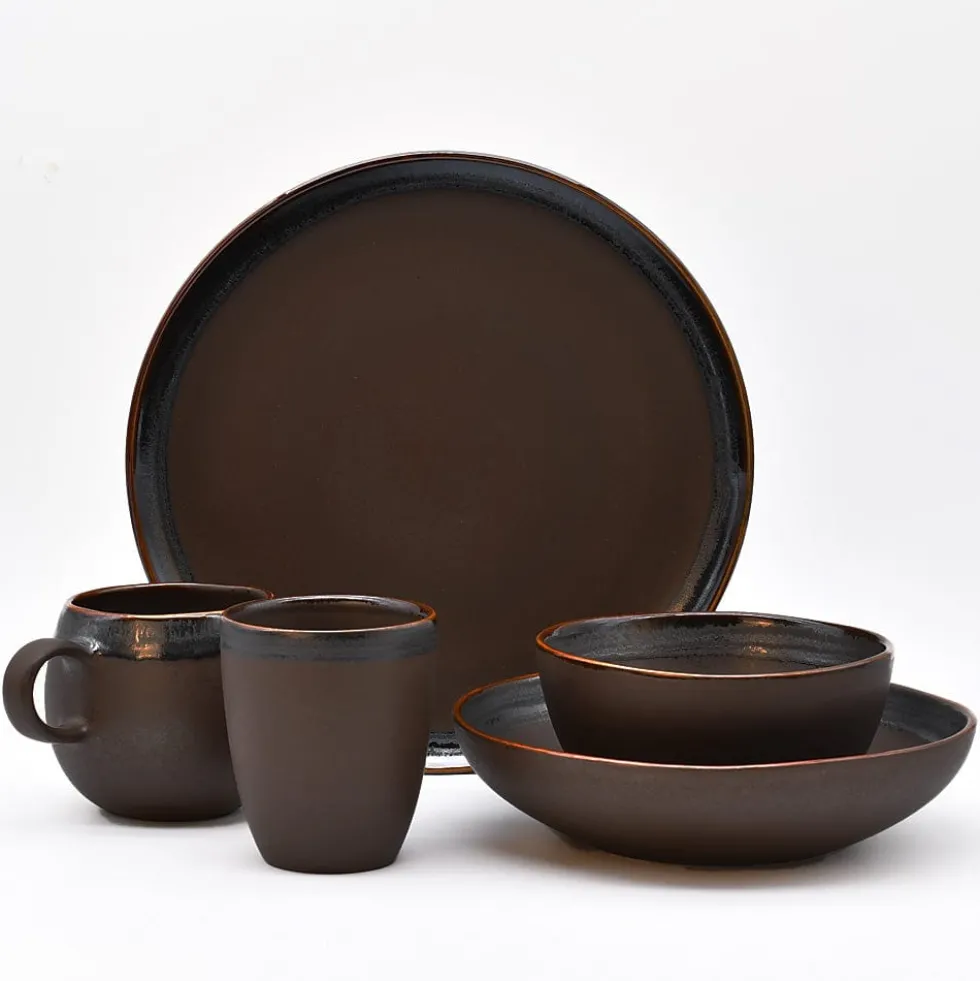 Assiette à entrée en grès "Café" - 22cm