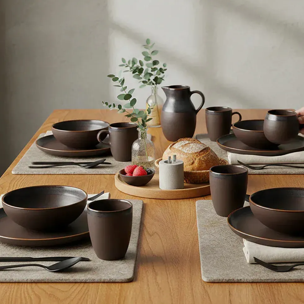 Assiette à entrée en grès "Café" - 22cm