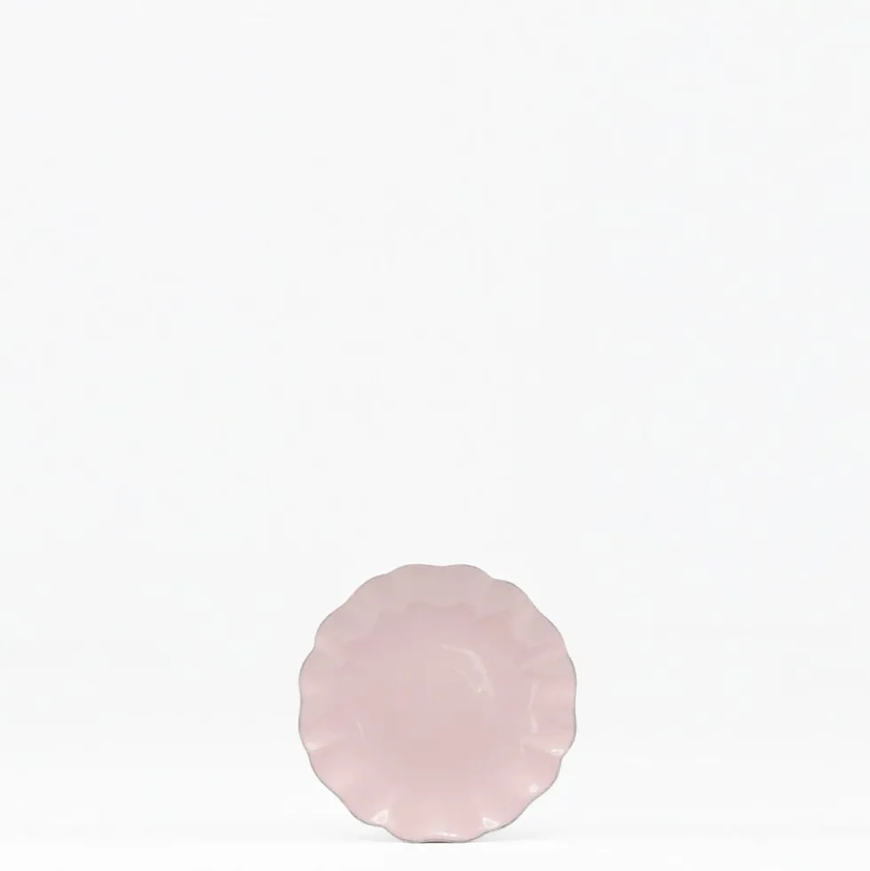Assiette à pain en grès fin "Rosa" - Rose