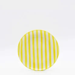 Assiette rayée "Costa Nova Mar" 20cm - Jaune