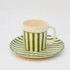 Assiette rayée "Costa Nova Mar" 15cm - Verte