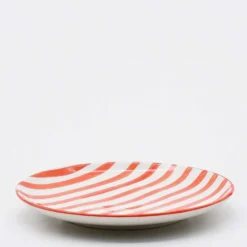 Assiette rayée "Costa Nova Mar" 15cm - Rouge