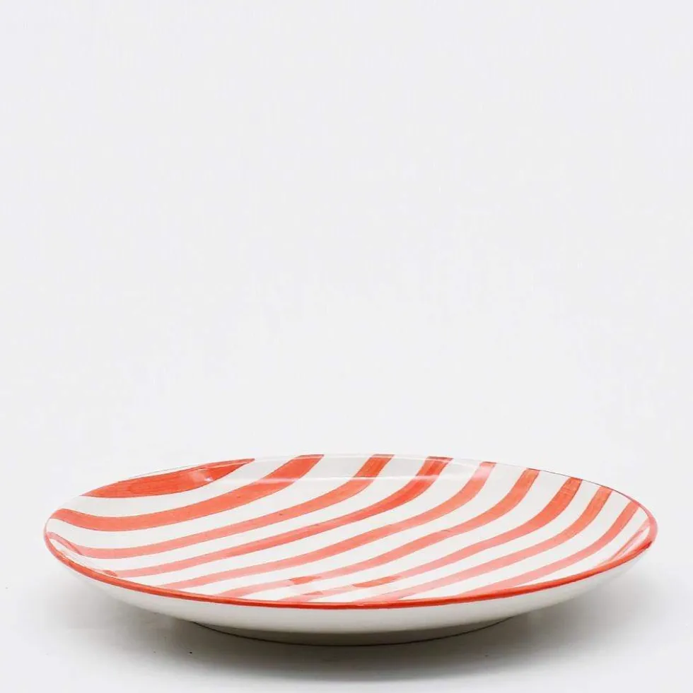 Assiette rayée "Costa Nova Mar" 15cm - Rouge