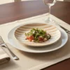 Assiette rayée "Costa Nova Mar" 20cm - Moka