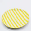 Assiette rayée "Costa Nova Mar" 15cm - Jaune