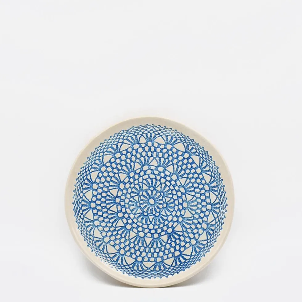Assiette "Renda" turquoise - 20cm