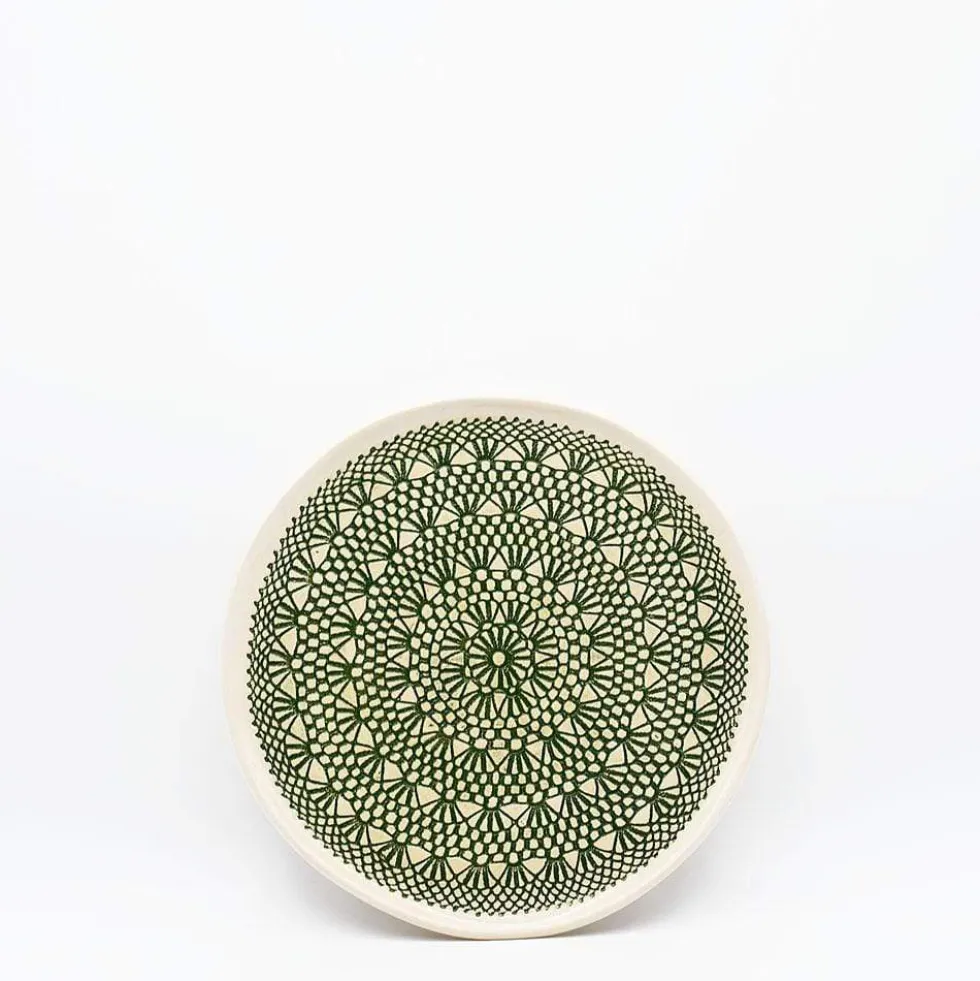 Assiette "Renda" verte - 20cm