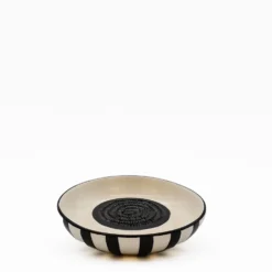 Assiette à râper rayée "Costa Nova Mar" - Noir
