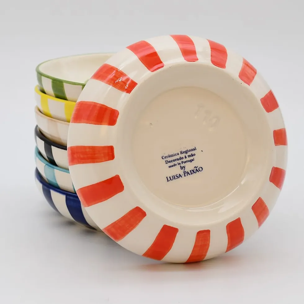Assiette à râper rayée "Costa Nova Mar" - Moka