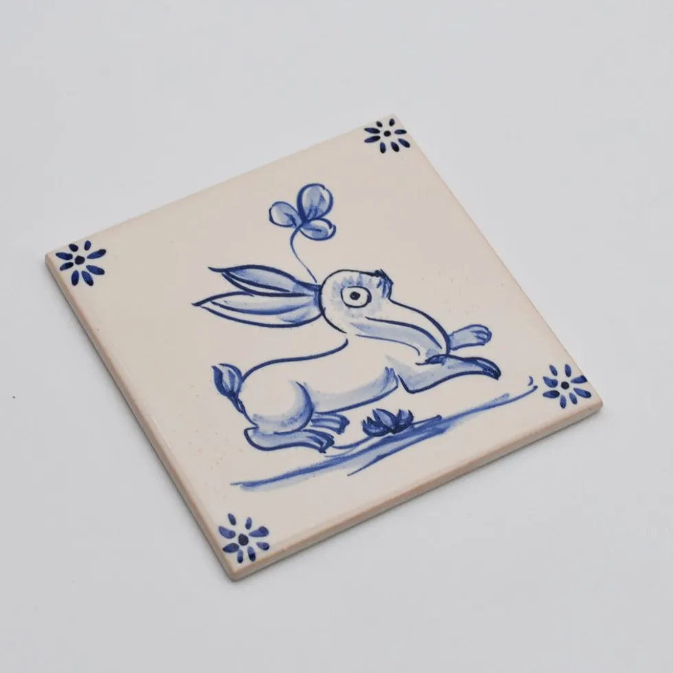 Azulejo 11x11cm - Coelho