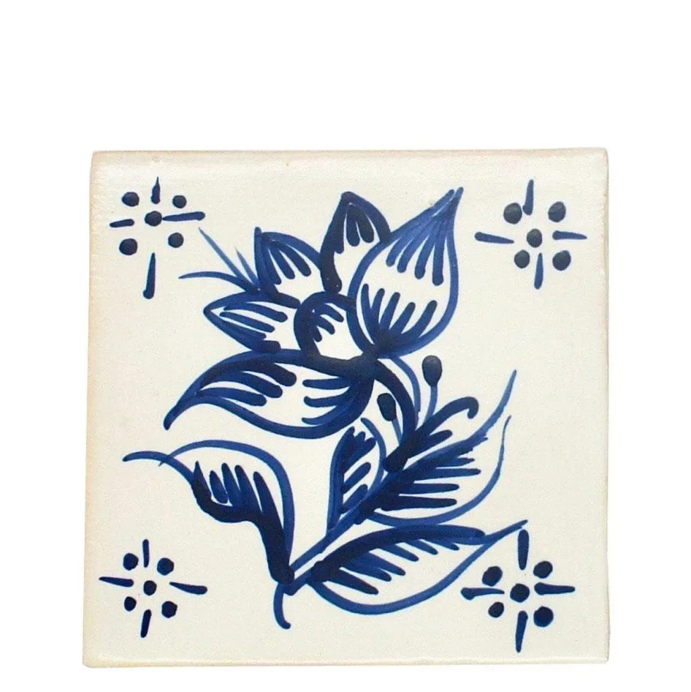 Azulejo 14x14cm - Flor