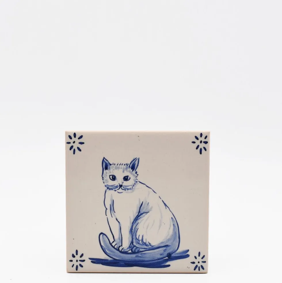 Azulejo 11x11cm - Gato