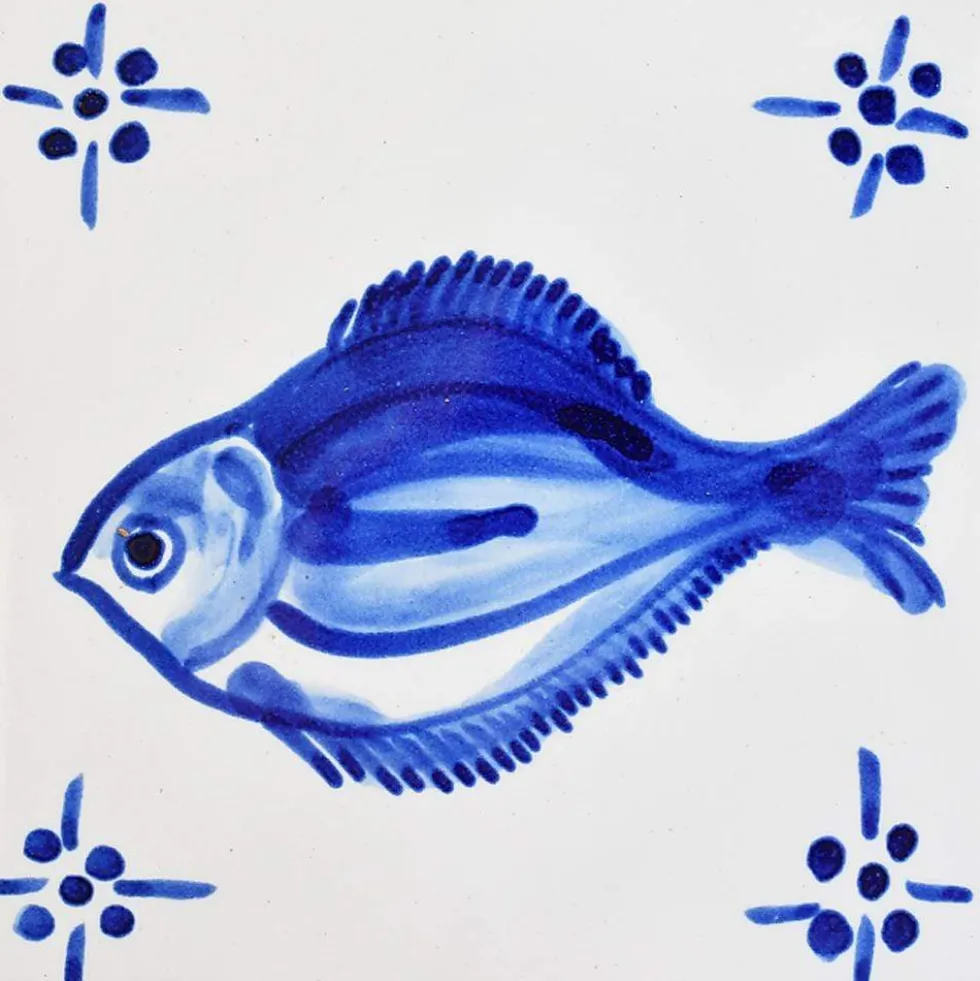 Azulejo 14x14cm - Peixe