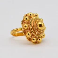 Bague en argent doré
