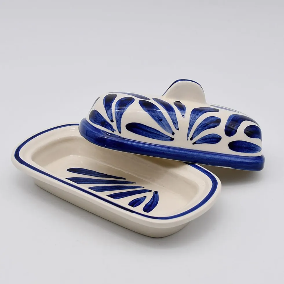 Beurrier en céramique "Andorinha" - Bleu