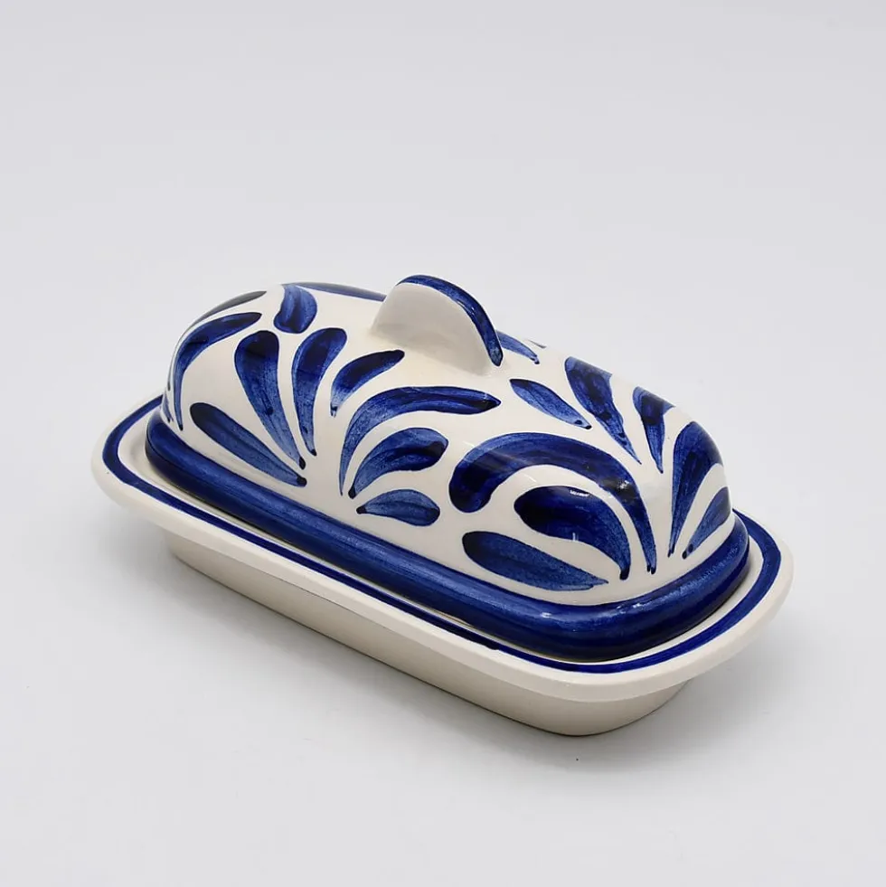 Beurrier en céramique "Andorinha" - Bleu