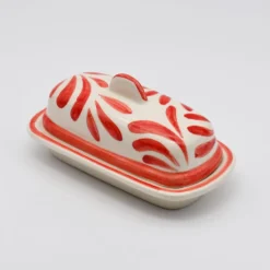 Beurrier en céramique "Andorinha" - Rouge