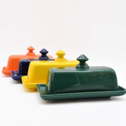 Beurrier en céramique - Orange