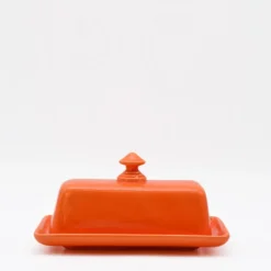 Beurrier en céramique - Orange