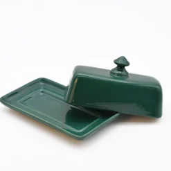 Beurrier en céramique - Vert
