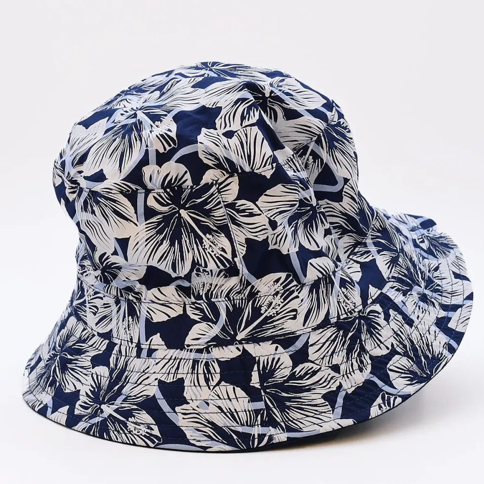 Bob réversible en coton - Bleu