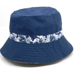 Bob réversible en coton - Bleu