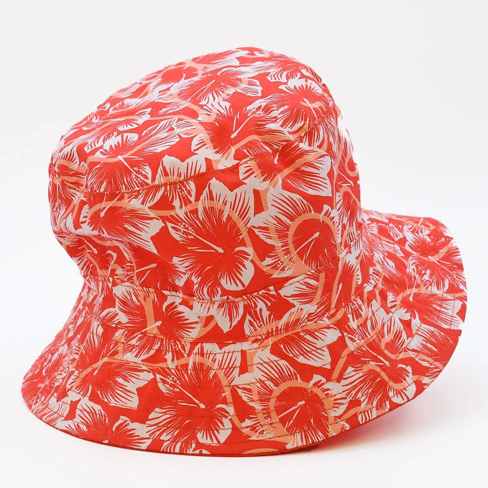 Bob réversible en coton - Rouge